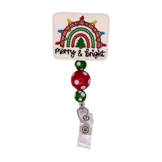Merry and Bright Rainbow Badge Reel