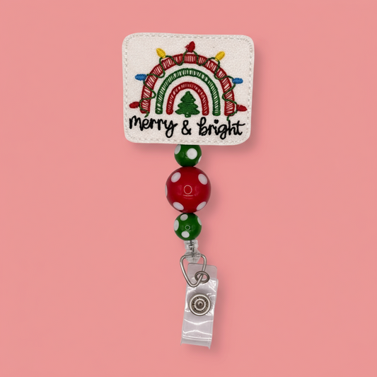 Merry and Bright Rainbow Badge Reel