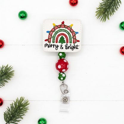 Merry and Bright Rainbow Badge Reel