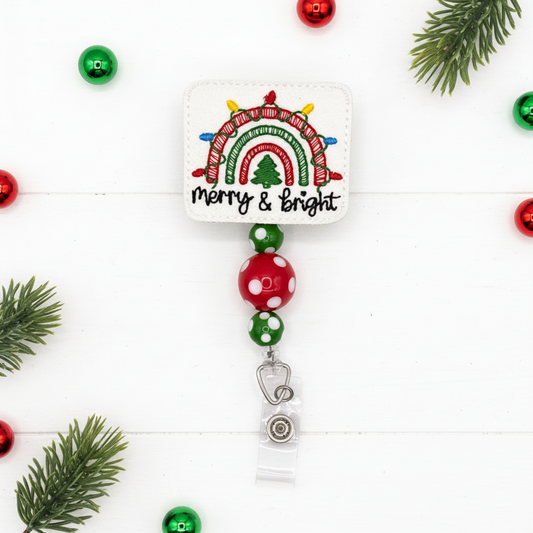 Merry and Bright Rainbow Badge Reel