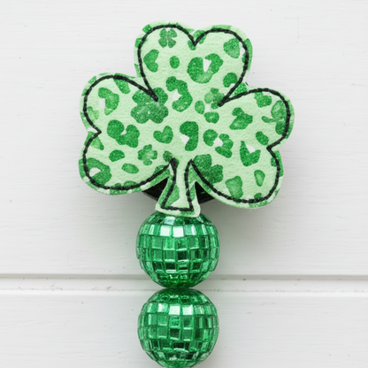 Leopard Shamrock Badge Reel