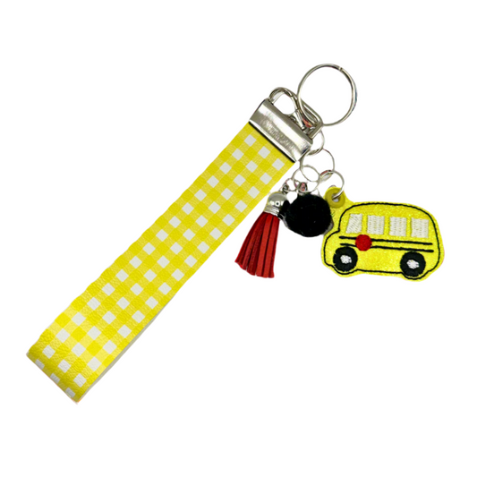 School Bus Keychain and Wristlet