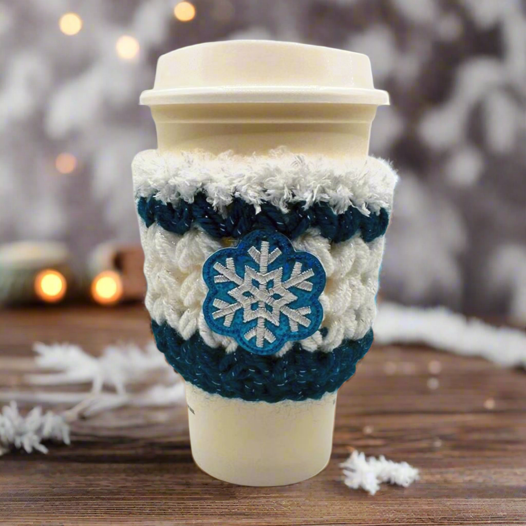 Snowflake Coffee Cozy