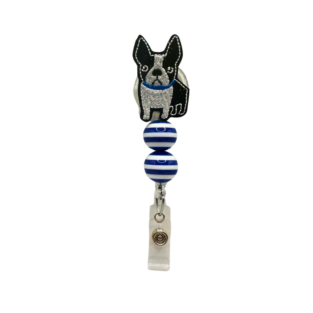 Boston Terrier Badge Reel