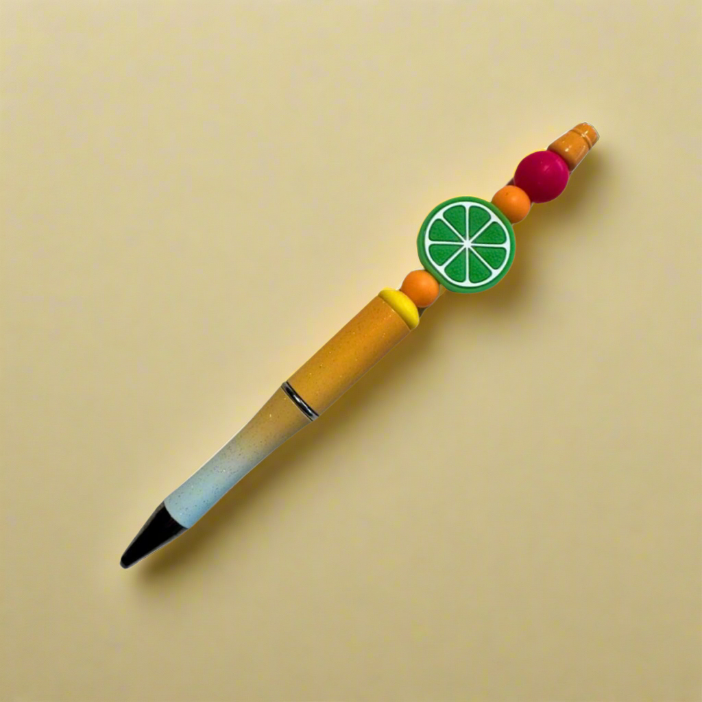 Lime Beaded Pen