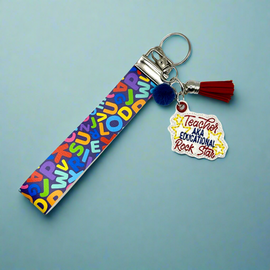 Educational Rockstar Keychain and Wristlet