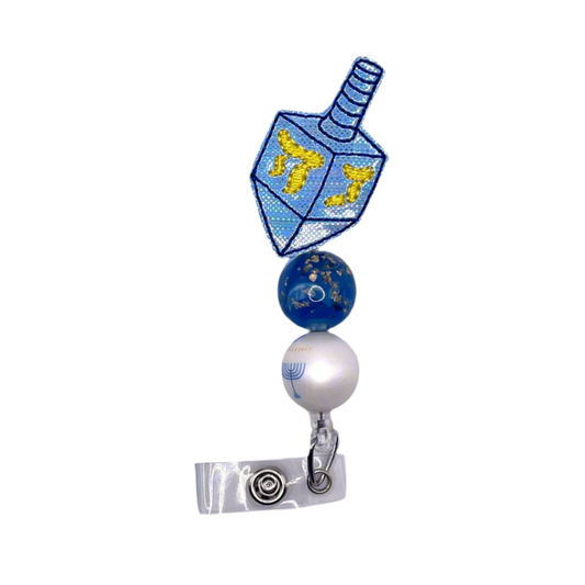 Dreidel Beaded Badge Reel