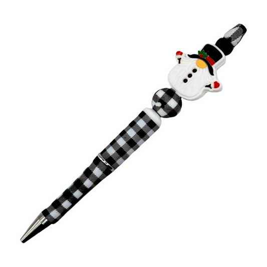 Snowman Gnome Beaded Pen