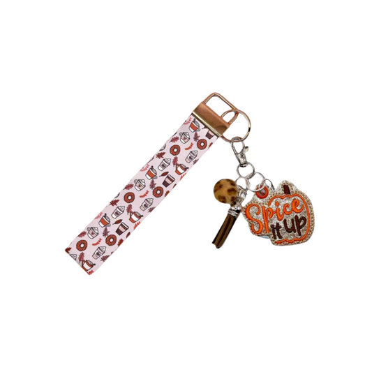 Spice it up pumpkin Keychain and wristlet