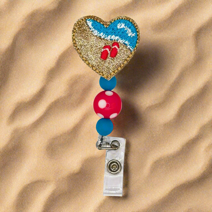 Beach Heart Badge Reel