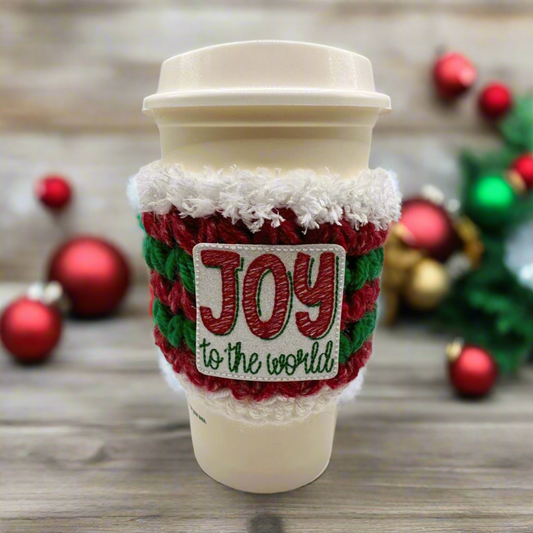 Joy to the World Coffee Cozy