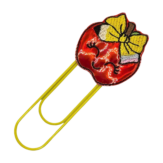 Apple with Bow Oversized Paperclip