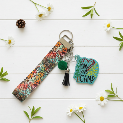 Live Love Camp Keychain and Wristlet