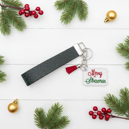 Merry Stressmas Keychain and Wristlet