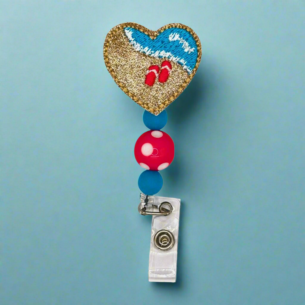Beach Heart Badge Reel