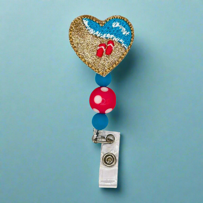 Beach Heart Badge Reel
