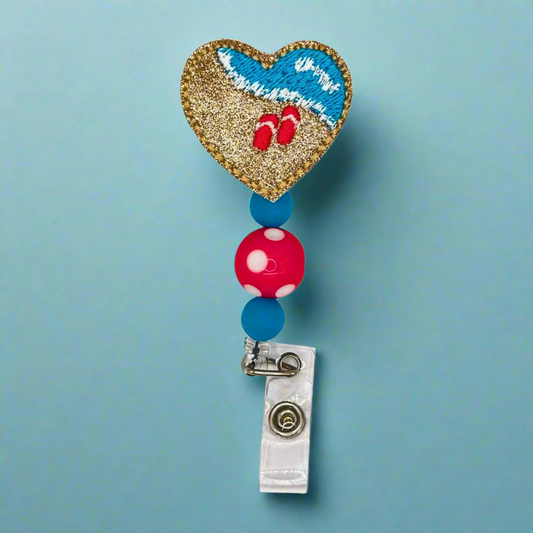 Beach Heart Badge Reel