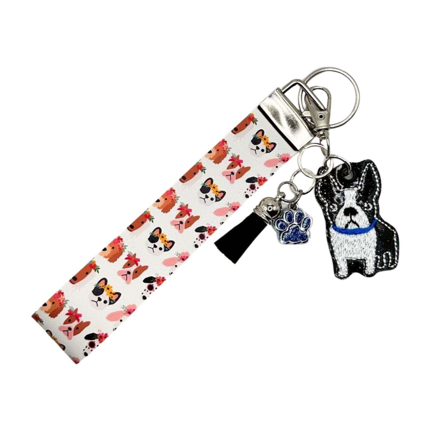 Boston Terrier Keychain and Wristlet