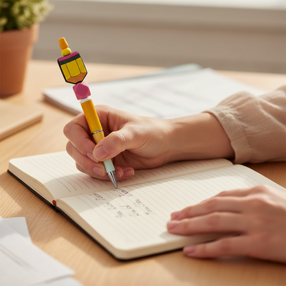 School Pencil Beaded Pen