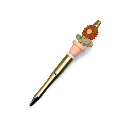 Daisy Flowerpot Beaded Pen