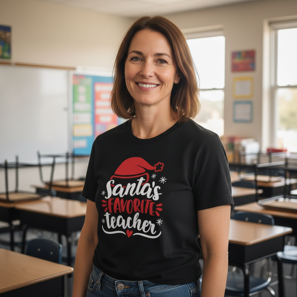 Santa’s Favorite Teacher T-shirt