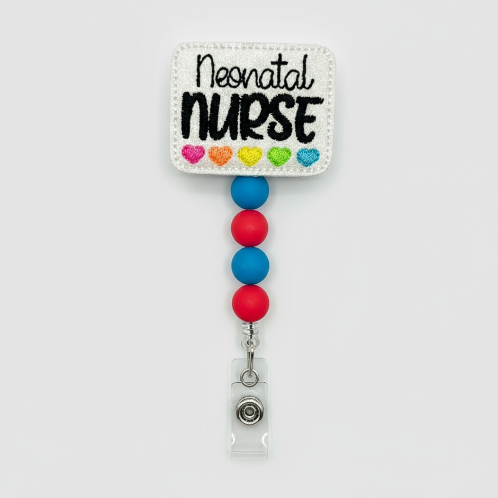 Neonatal Nurse Beaded Badge Reel