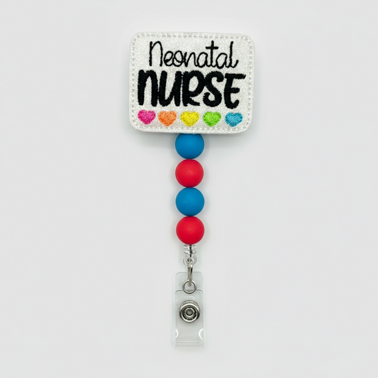 Neonatal Nurse Beaded Badge Reel