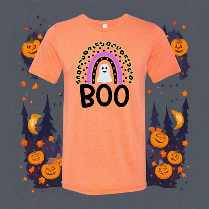 Orange Halloween Rainbow Ghost Shirt