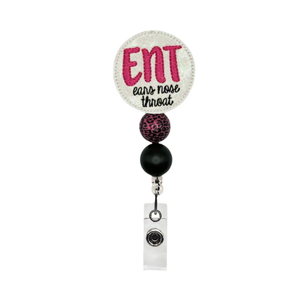 Ear Nose Throat Beaded Badge Reel