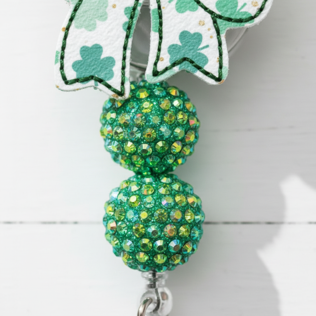 Shamrock Bow Badge Reel