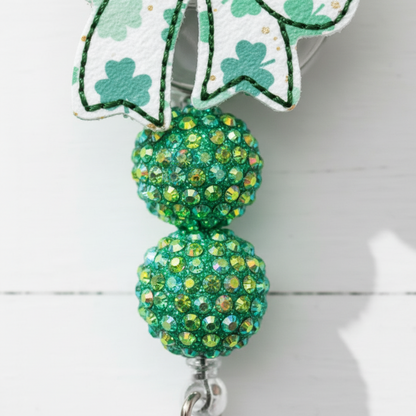 Shamrock Bow Badge Reel