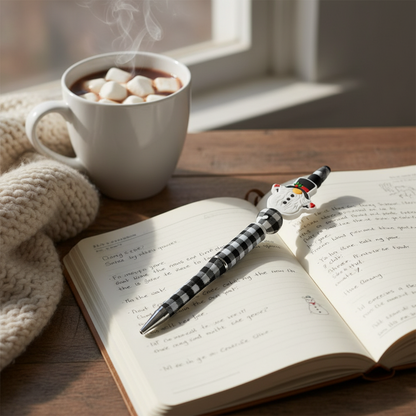 Snowman Gnome Beaded Pen