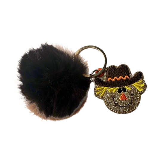 Scarecrow Pom Pom Keychain