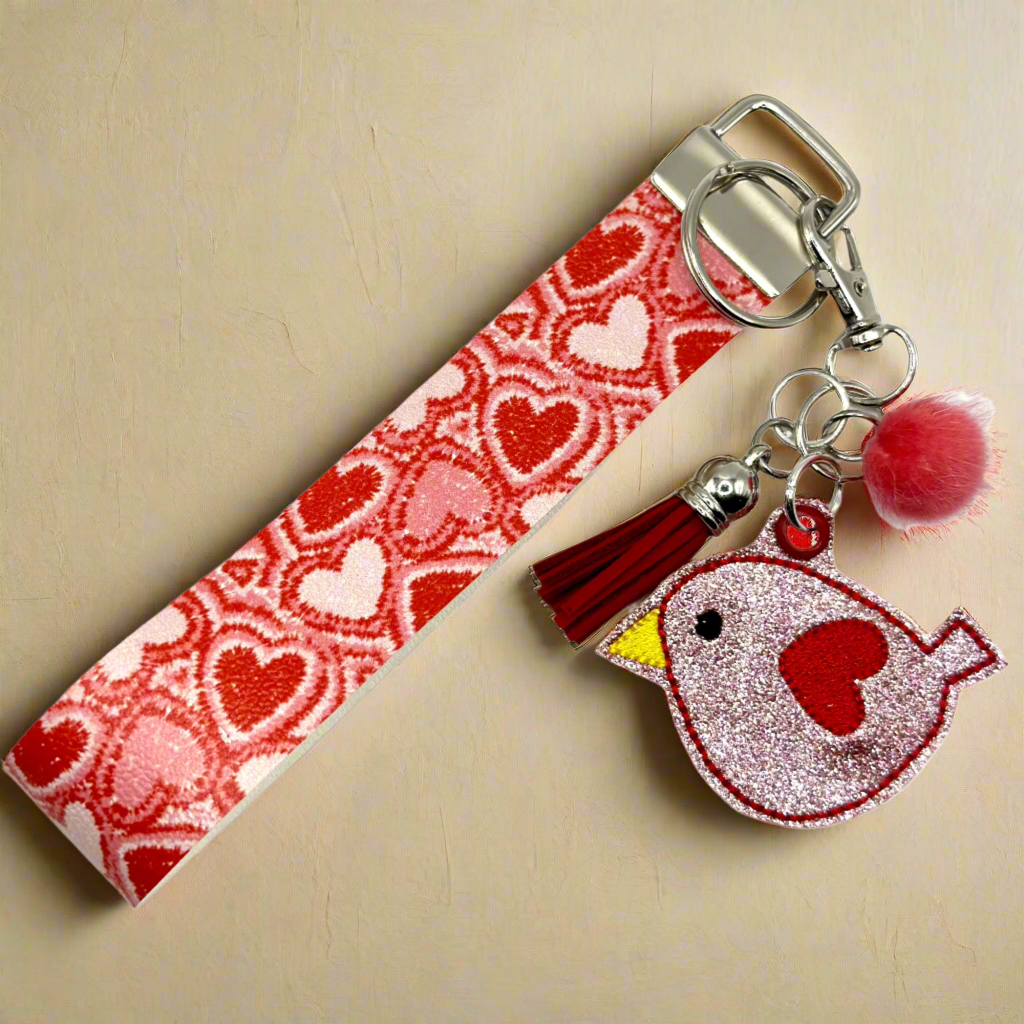 Love Bird Keychain and Wristlet