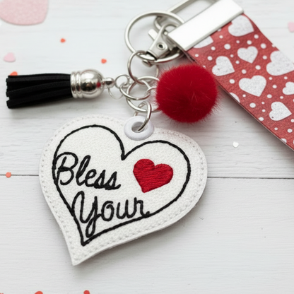 Bless Your Heart Keychain and Wristlet