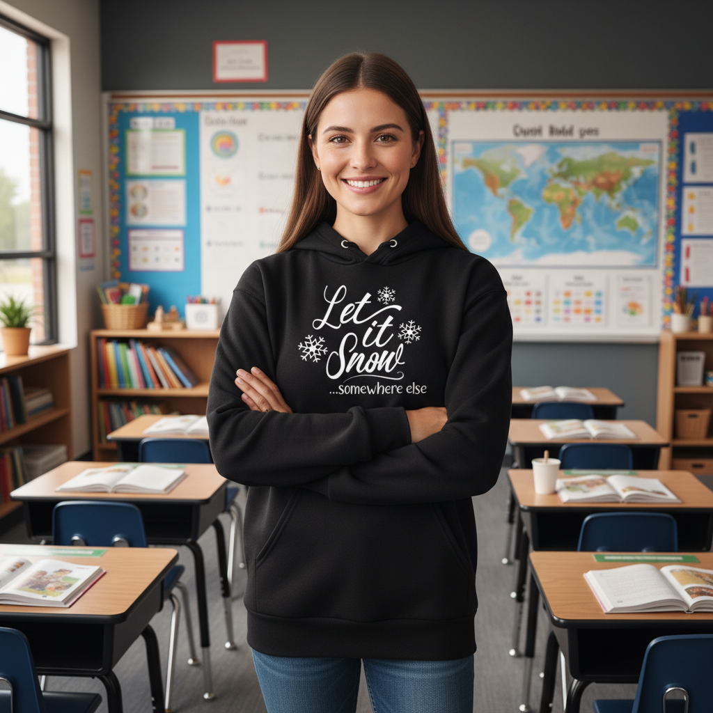 Let it Snow Somewhere Else Hooded Sweatshirt