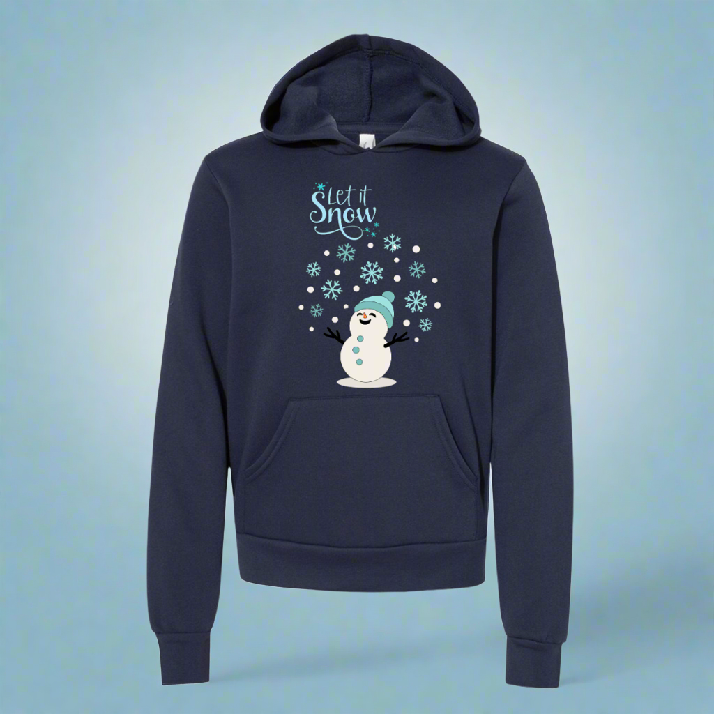 Let It Snow Snowman Hooded Sweatshirt