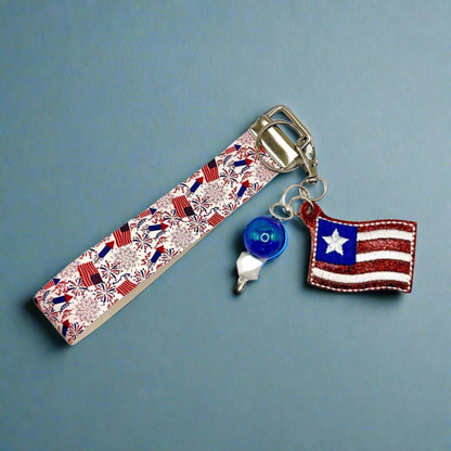 One Star Flag Keychain and Wristlet