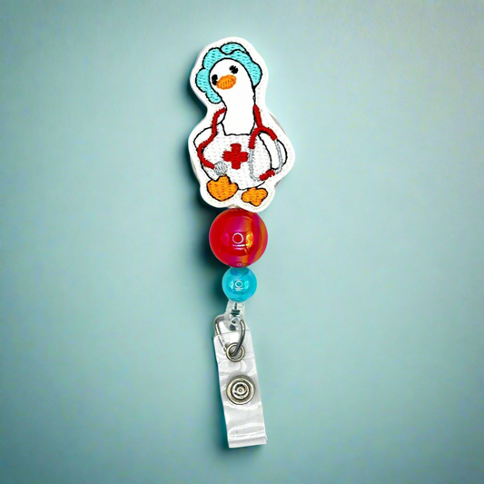 Goose nurse badge reel
