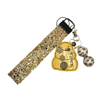 Beehive Keychain and Wristlet