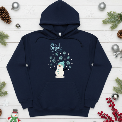 Let It Snow Snowman Hooded Sweatshirt