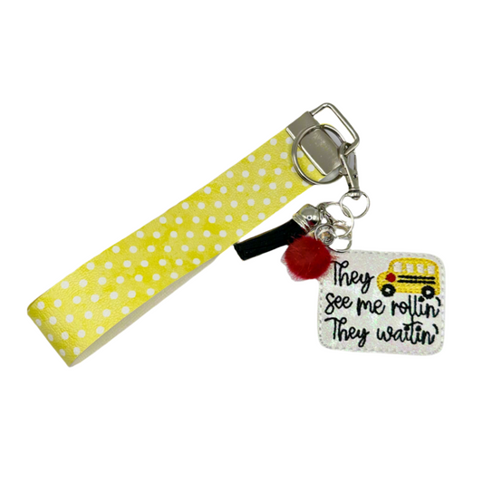 They see me Rollin Keychain and Wristlet