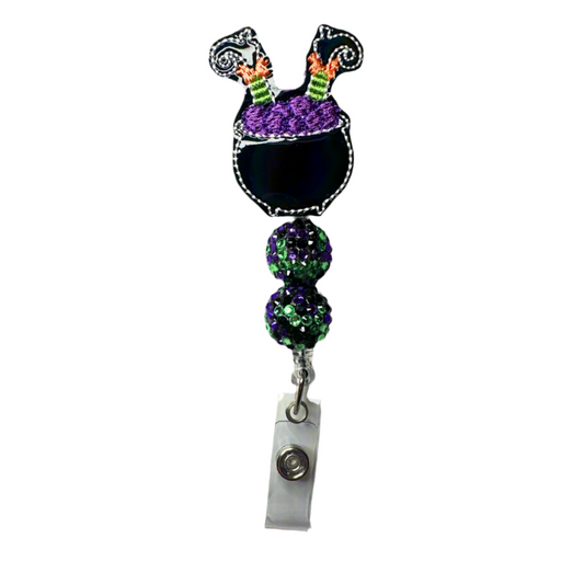 Witch in Cauldron Badge Reel