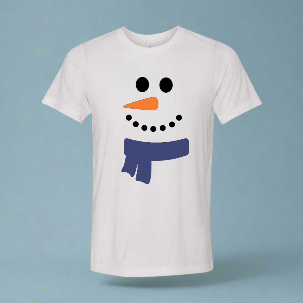 Snowman Face with Scarf T-Shirt