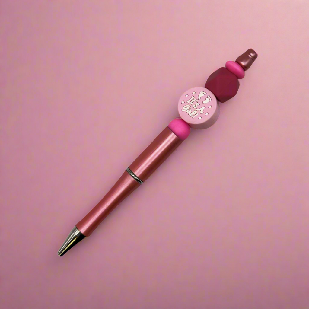 Birth Announcement Beaded Pen