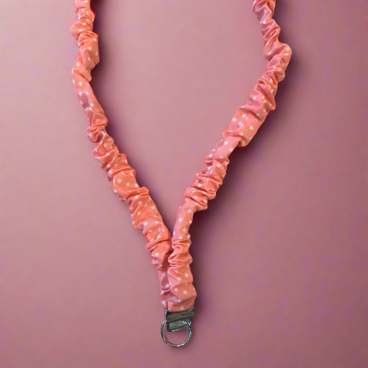 Pink Star Scrunchie Lanyard