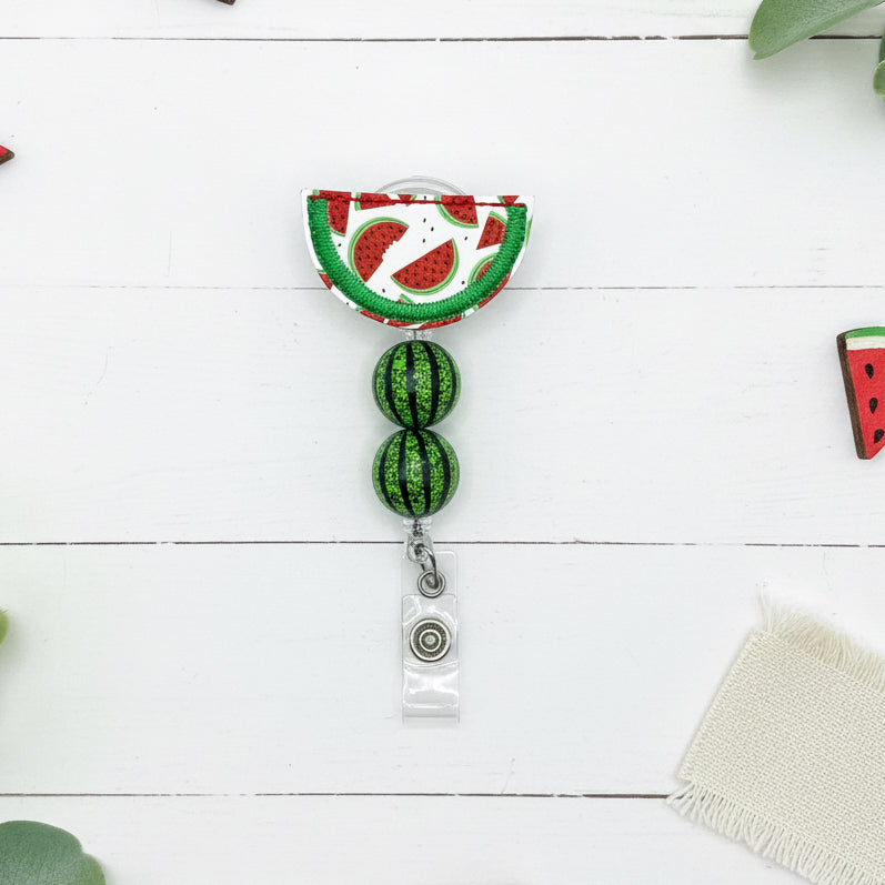 Half Melon Badge Reel