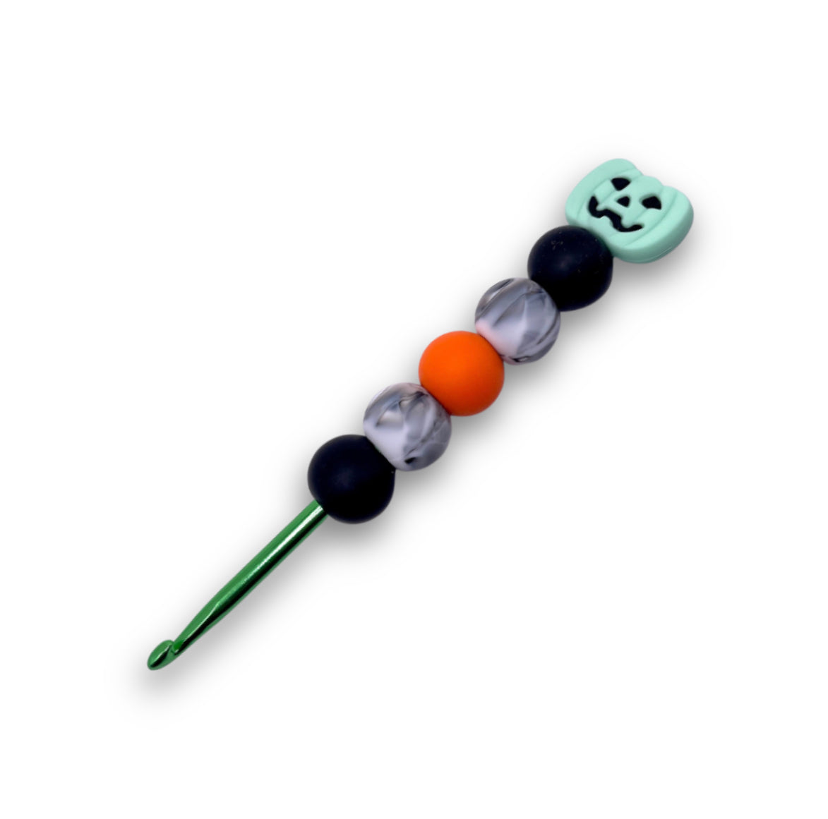 Green jack-o’-lantern Crochet Hook