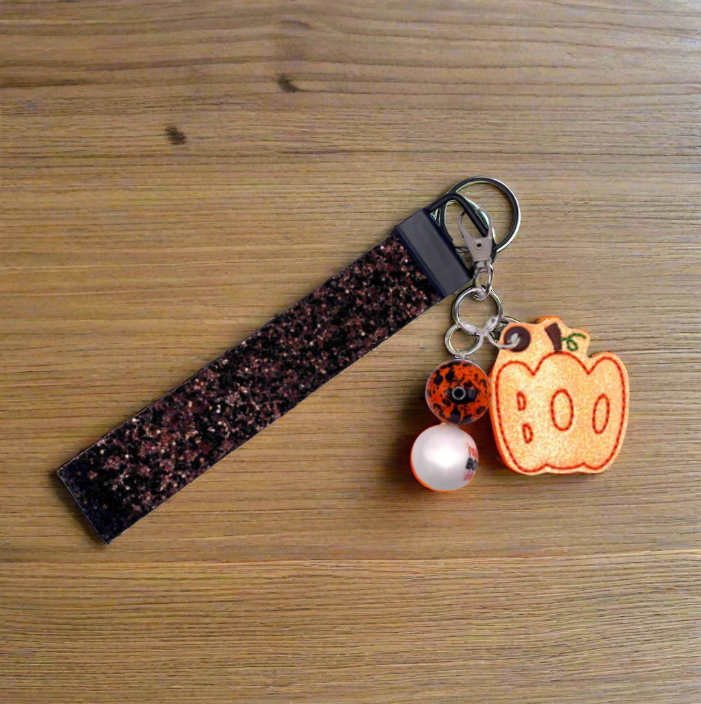Boo Pumpkin Keychain and Wristlet