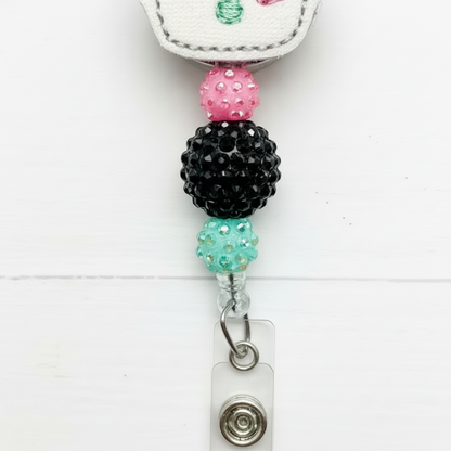 Pastel Top Hat Snowman Badge Reel